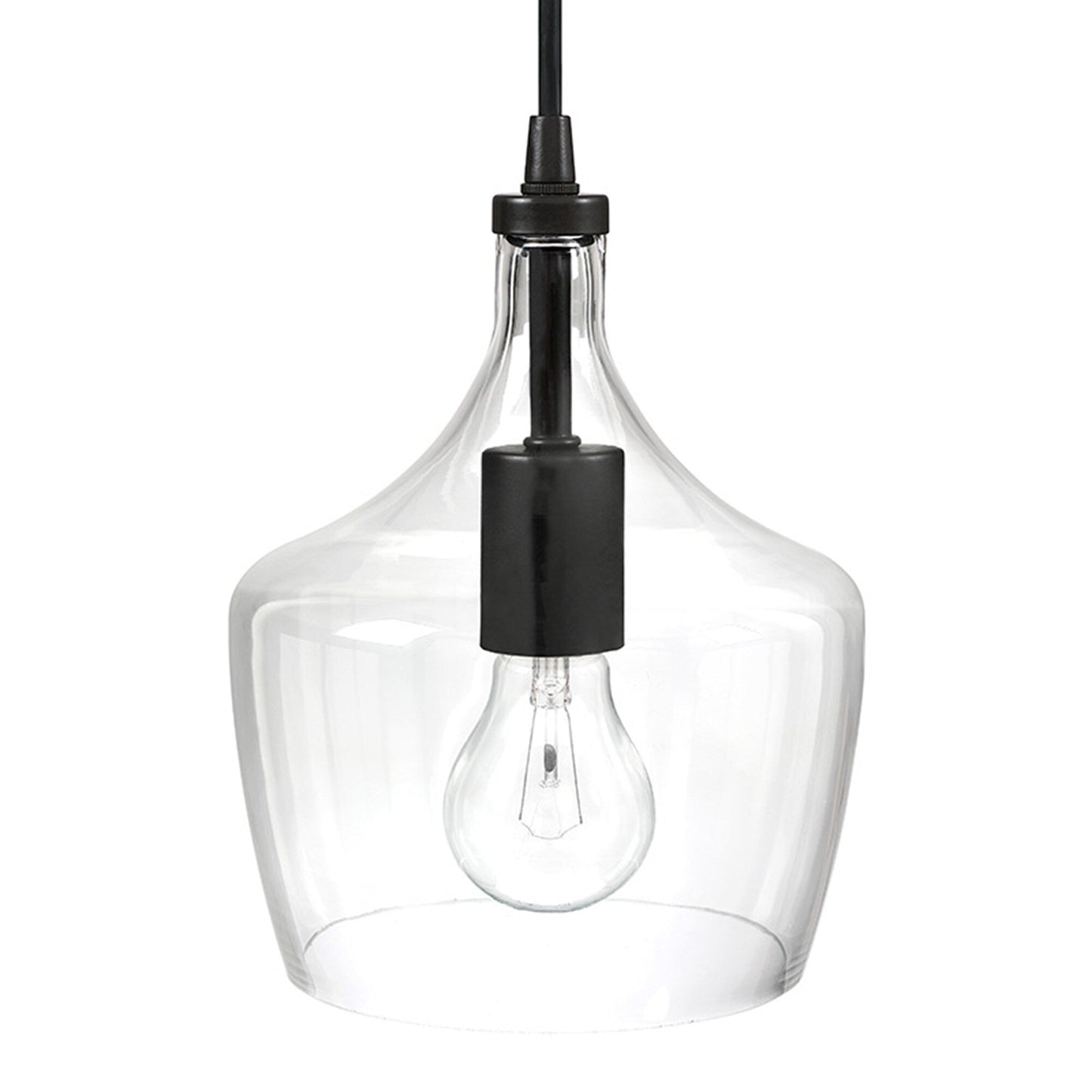 1-Light Kitchen Island Teardrop Clear Glass Pendant(1 or 3-pack can be chosen)