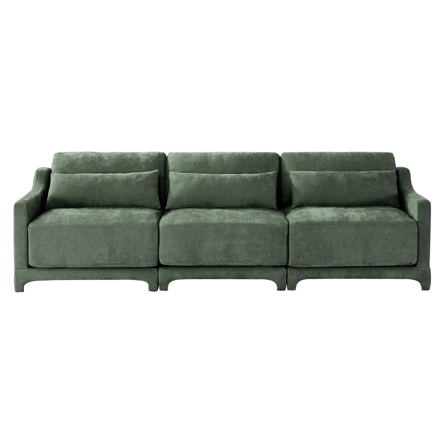 105.9 Chenille 4-Seater Sofa with ergonomic, wooden base,high - resilience sponge for Living Room