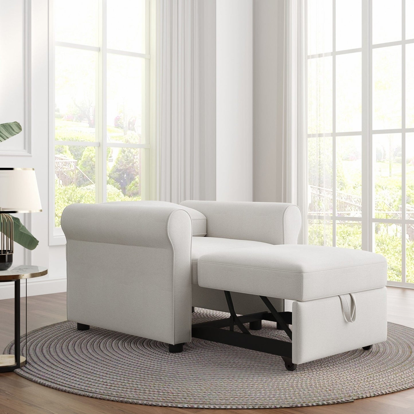 3-in-1 Adjustable Sleeper Sofa Bed, Pull Out Sofa Chair, Convertible Folding Bed for Living Room