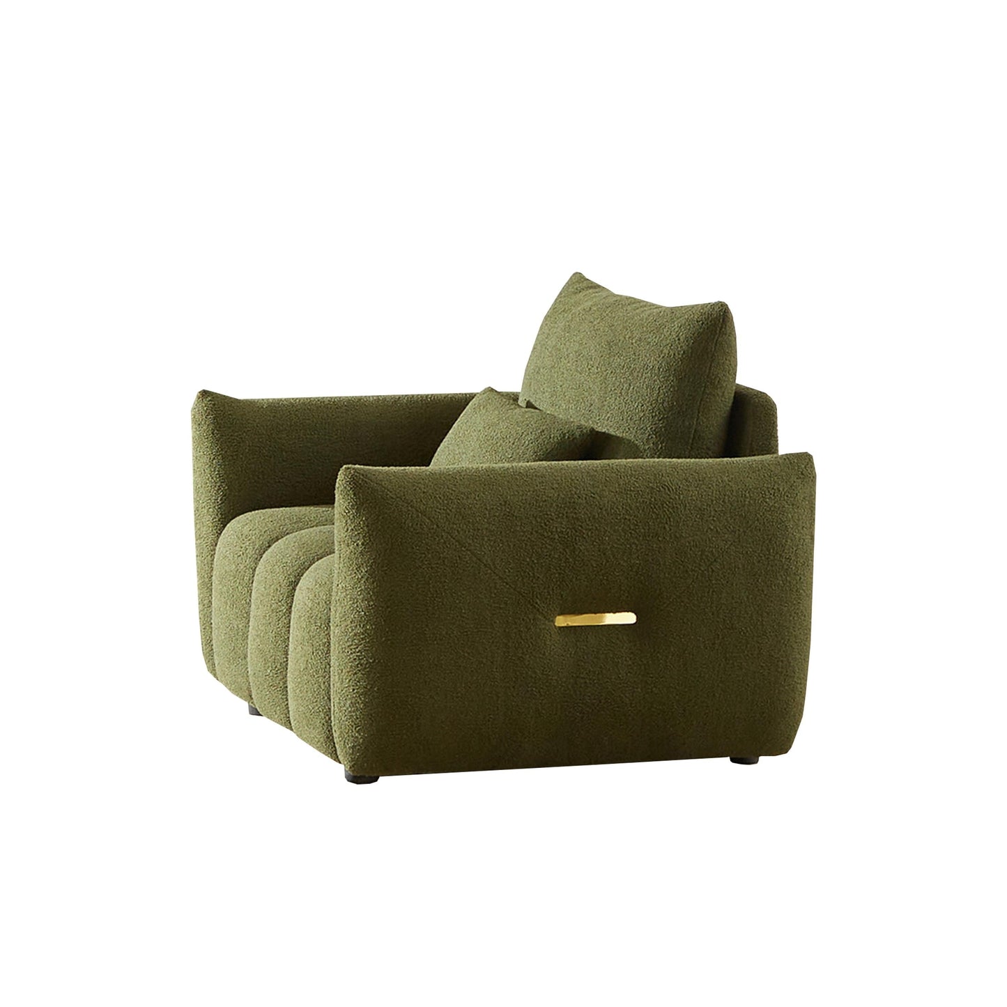 36.8'' Teddy Fabric Sofa, Modern Lounge Chair for Apartment, Office, Living Room and Bedroom green