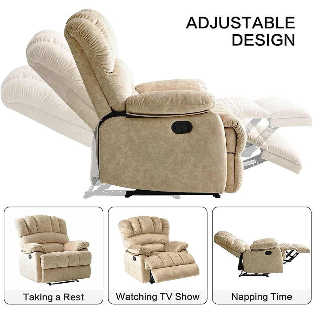 41W Oversized Manual Recliner Chair ,Extra Wide Sofa Recliners