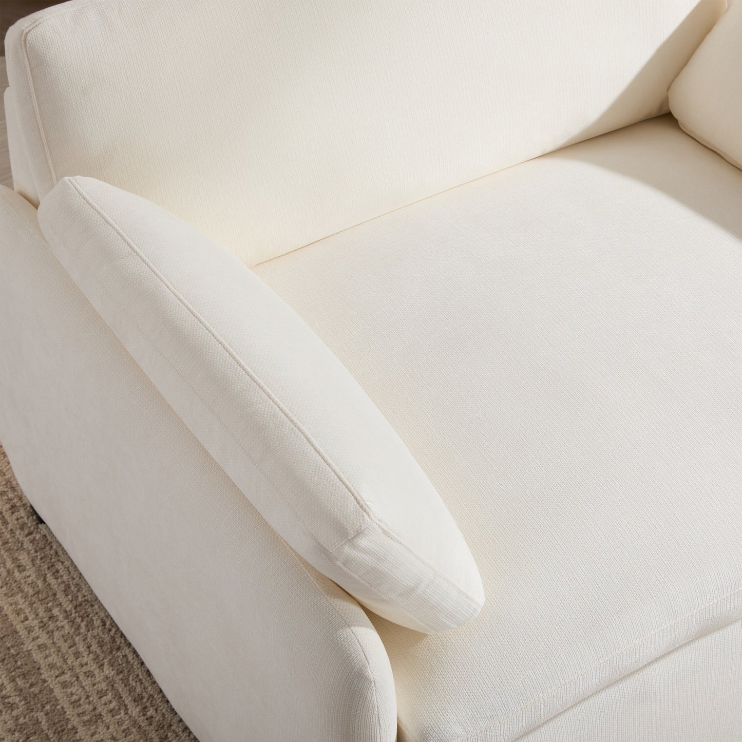 50*43 Oversized Chenille Single Sofa Chair,Wide and Deep Seat Accent Chair,Modern Upholstered Comfy Armchair