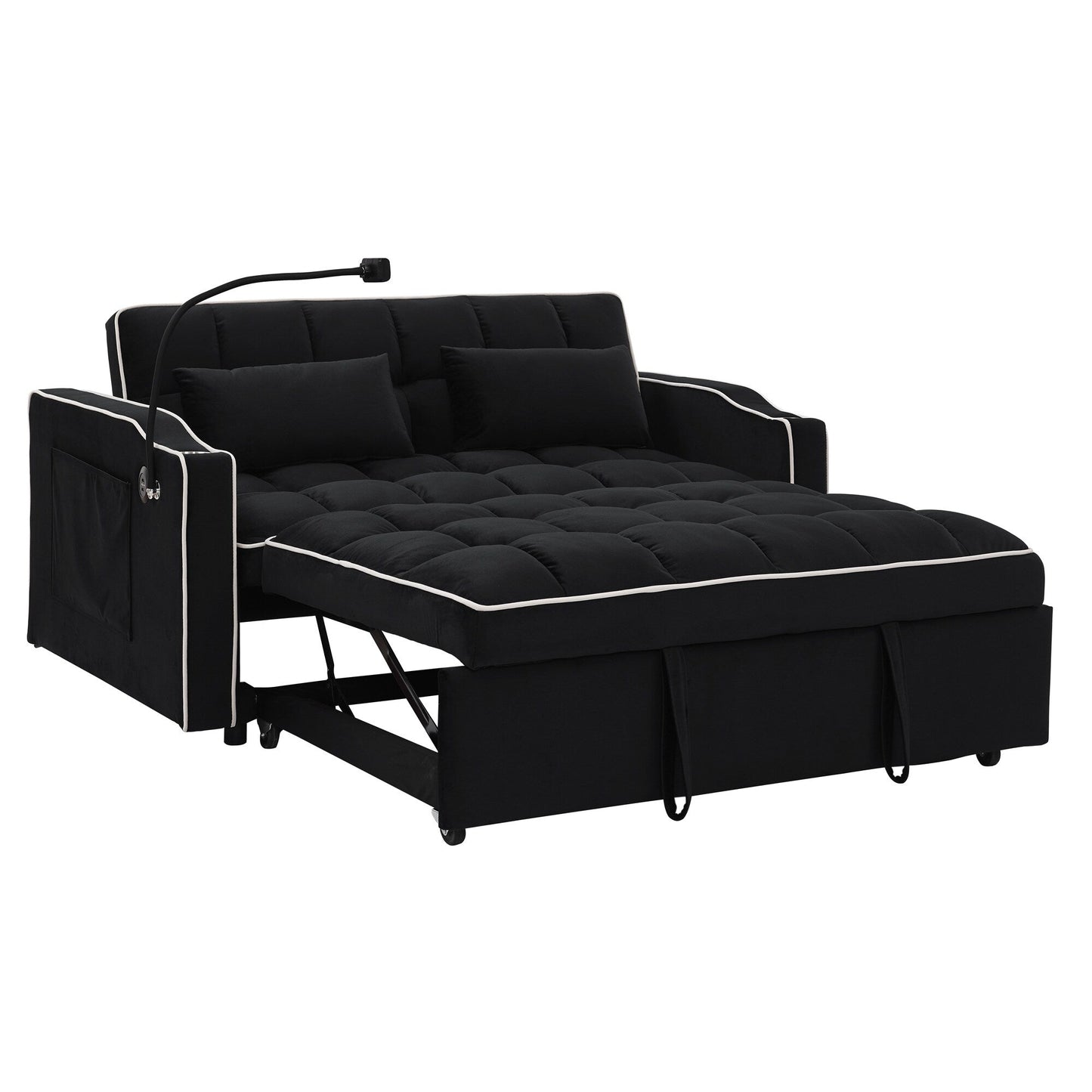 55.51 inch versatile foldable sofa bed in 3 lengths