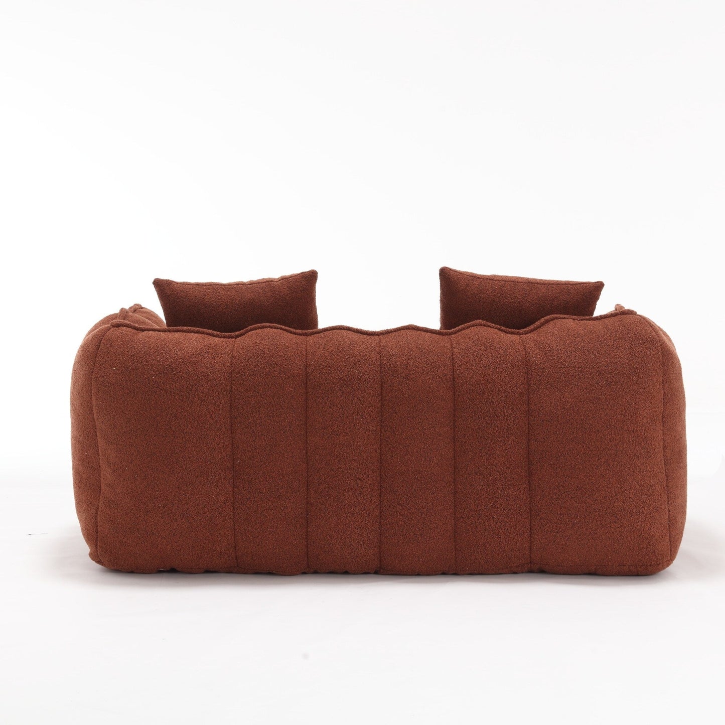 66 Chenille Square Beanbag Chair with High-Resilience Foam Core, Armrests and Handle