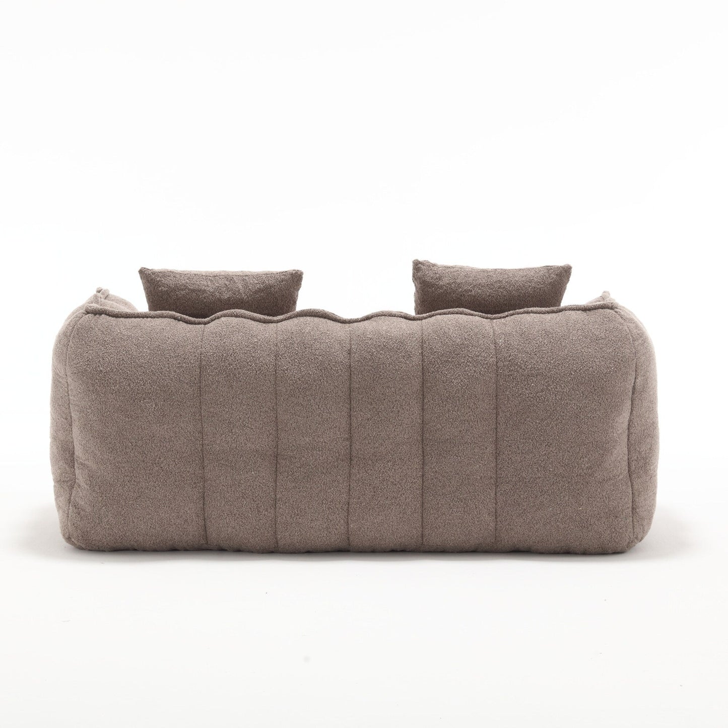 66 Chenille Square Beanbag Chair with High-Resilience Foam Core, Armrests and Handle