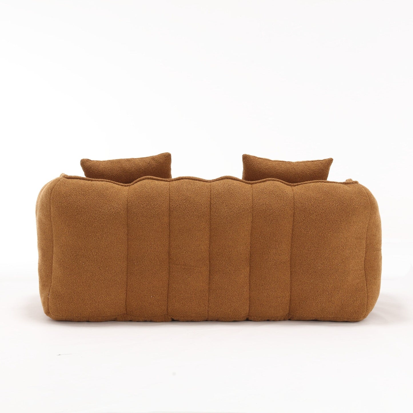 66 Chenille Square Beanbag Chair with High-Resilience Foam Core, Armrests and Handle
