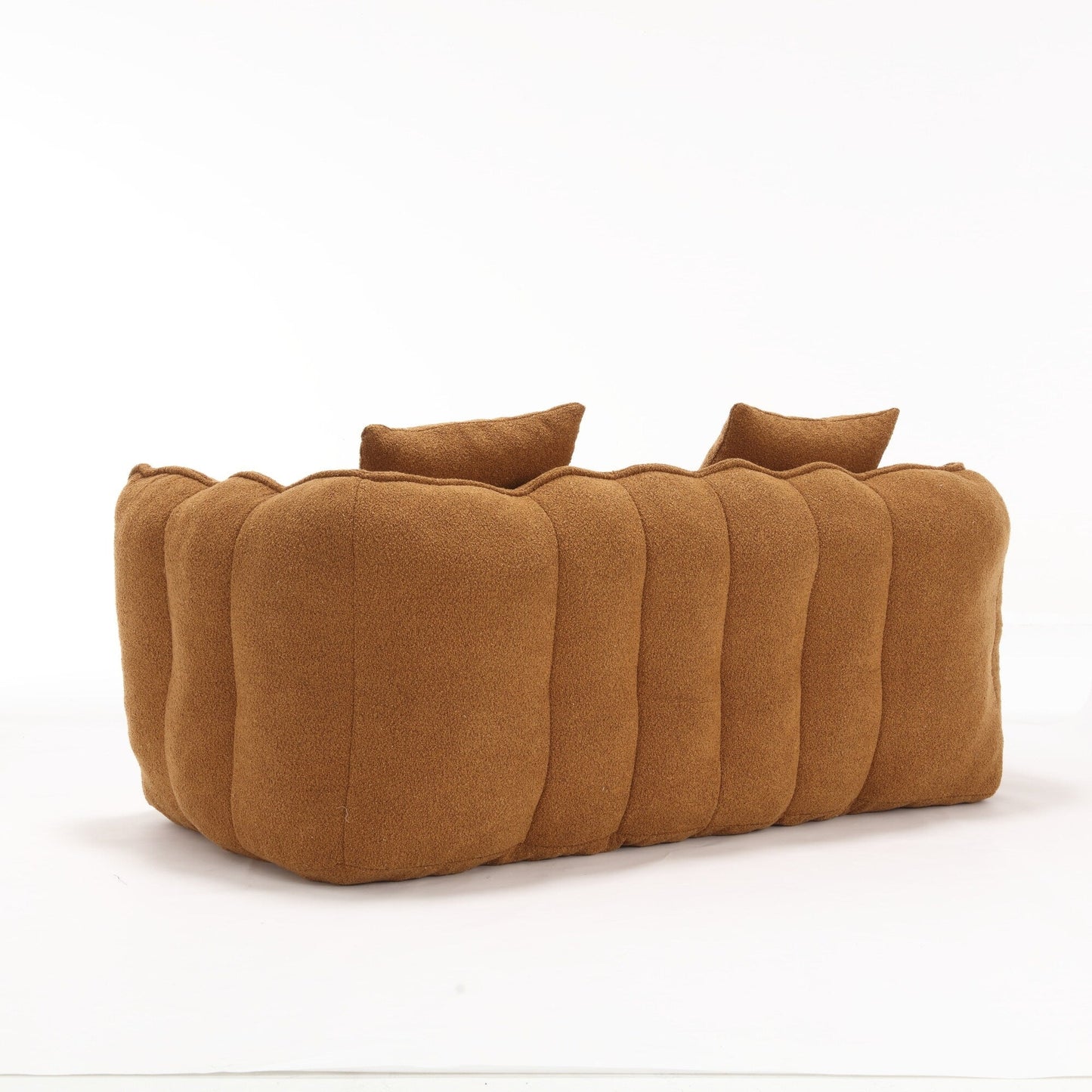 66 Chenille Square Beanbag Chair with High-Resilience Foam Core, Armrests and Handle