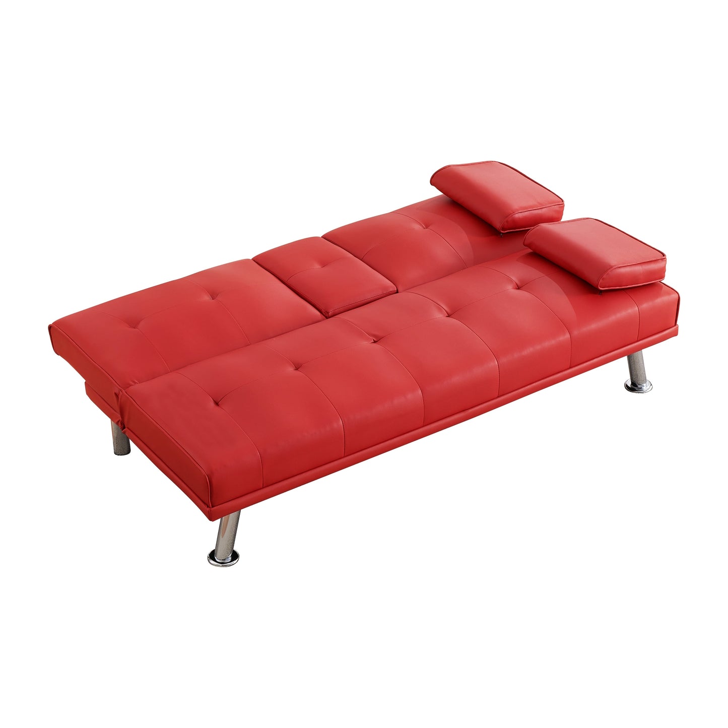 67 PU Multifunctional Double Folding Sofa Bed with Coffee Table