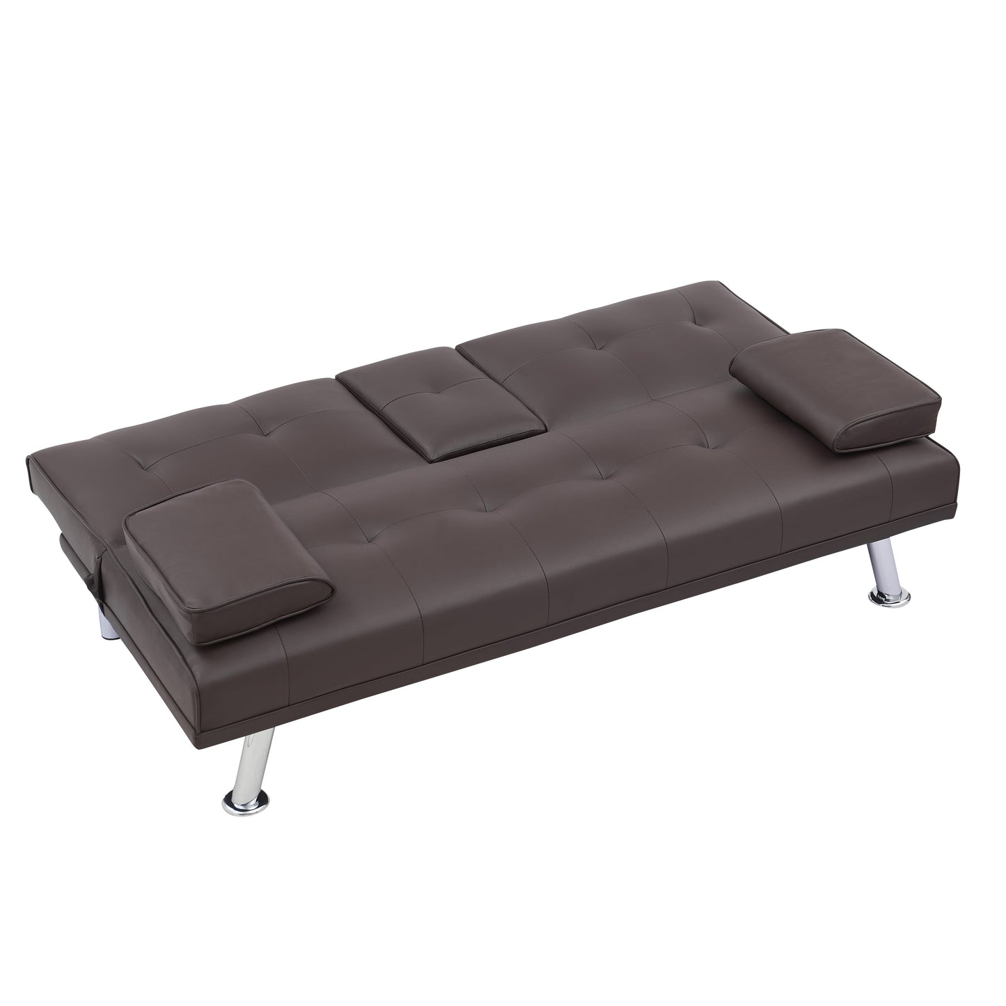 67 PU Multifunctional Double Folding Sofa Bed with Coffee Table