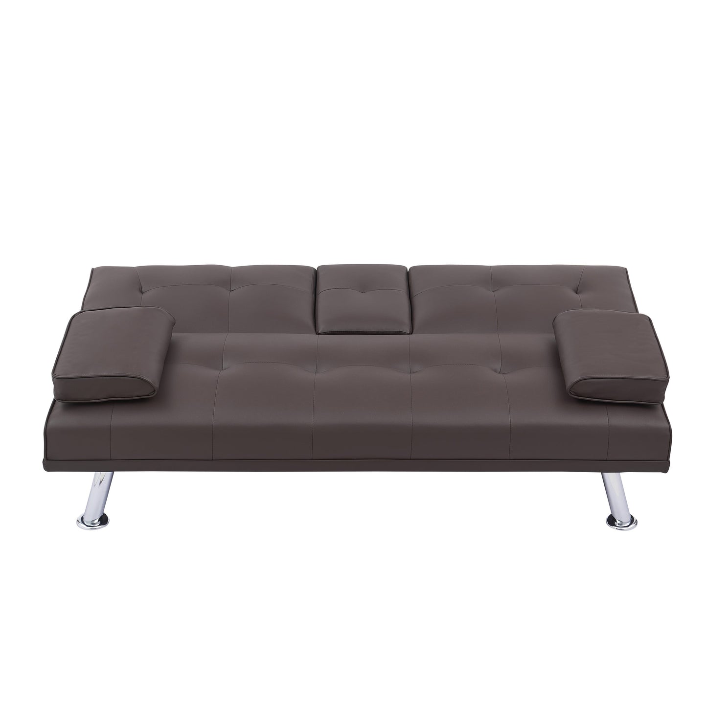 67 PU Multifunctional Double Folding Sofa Bed with Coffee Table