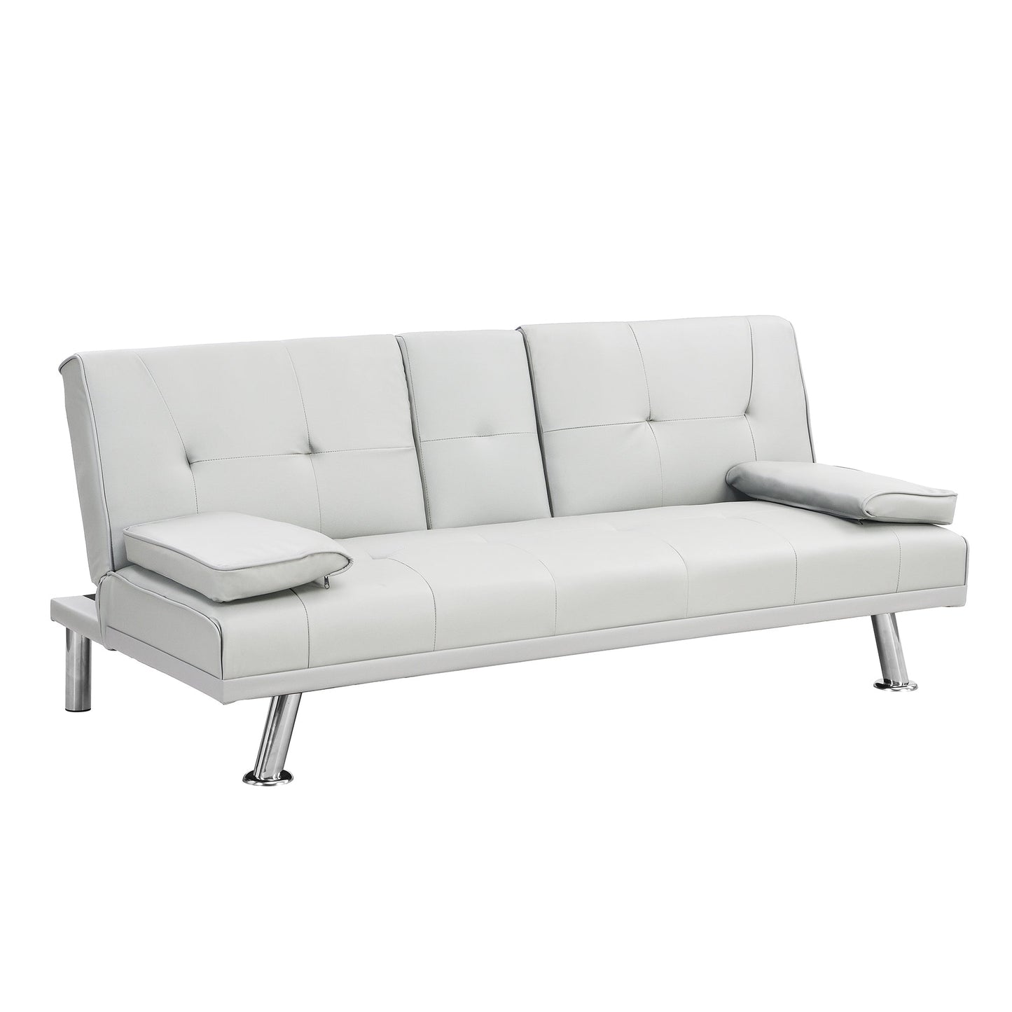 67 PU Multifunctional Double Folding Sofa Bed with Coffee Table
