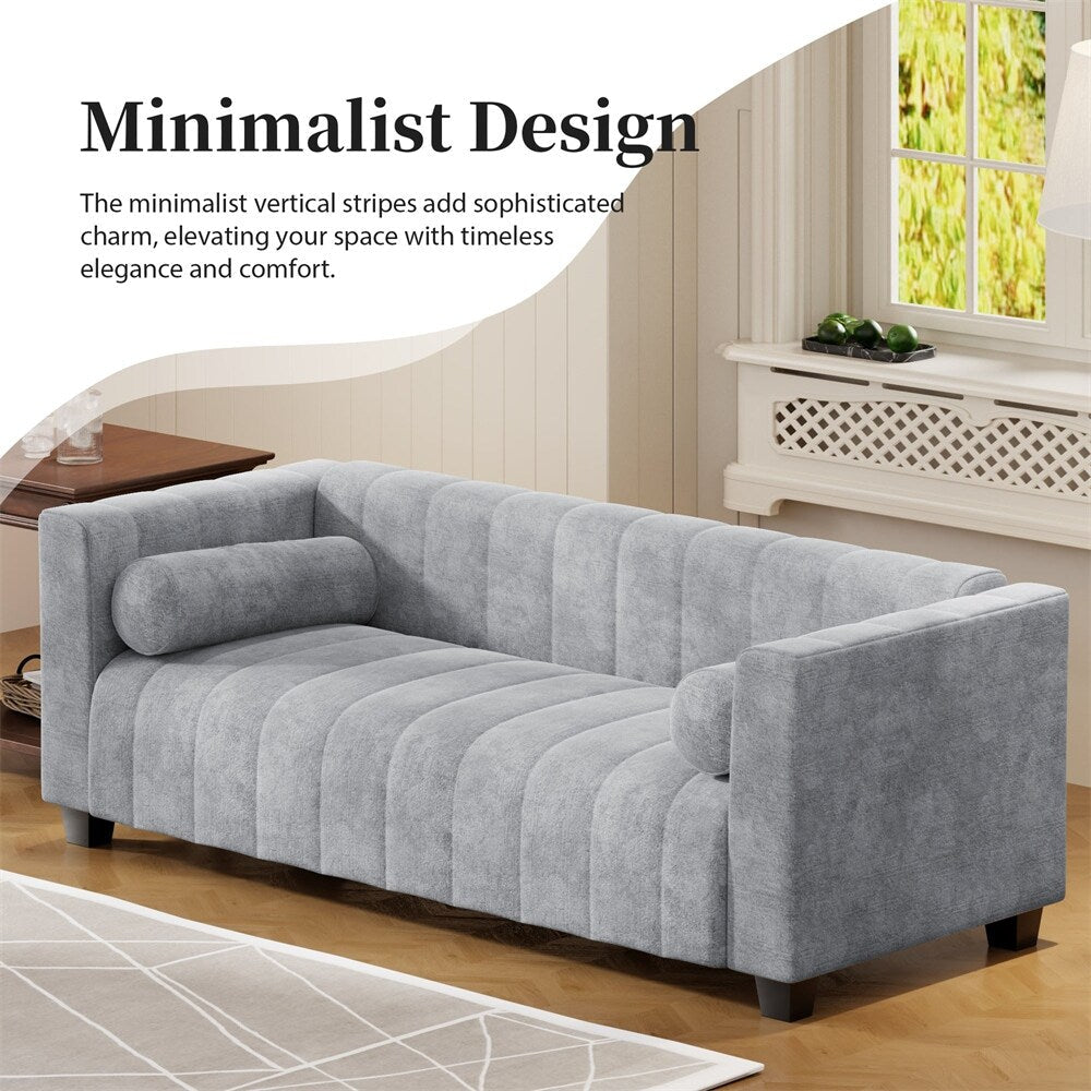 78.7 Chenille Upholstered Sofa with Legs