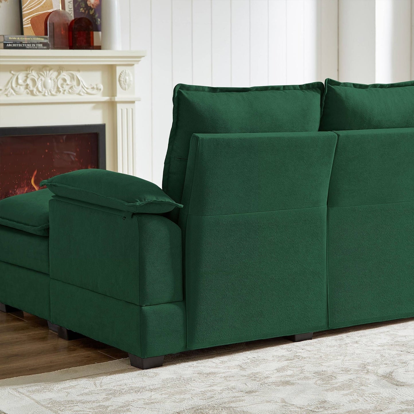 82.28 Inches L Shape Sectional Sofa with Cloud Seats for Living Room
