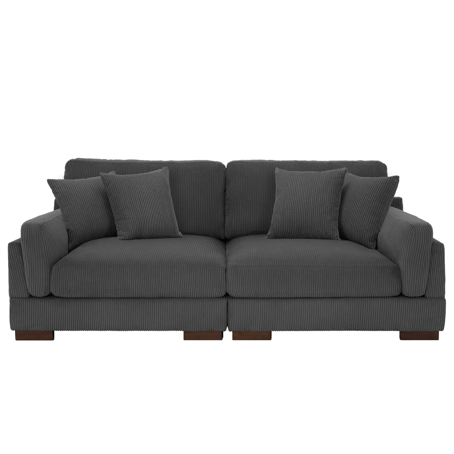 90 Loveseat Sofa Modern and Cozy Corduroy Couch