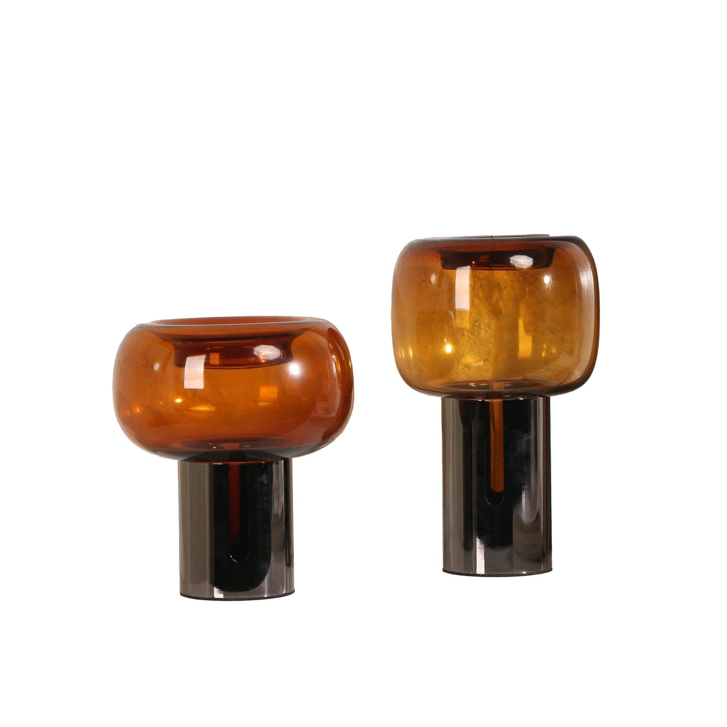 Brunelle Amber Large Glass Vase - Brown