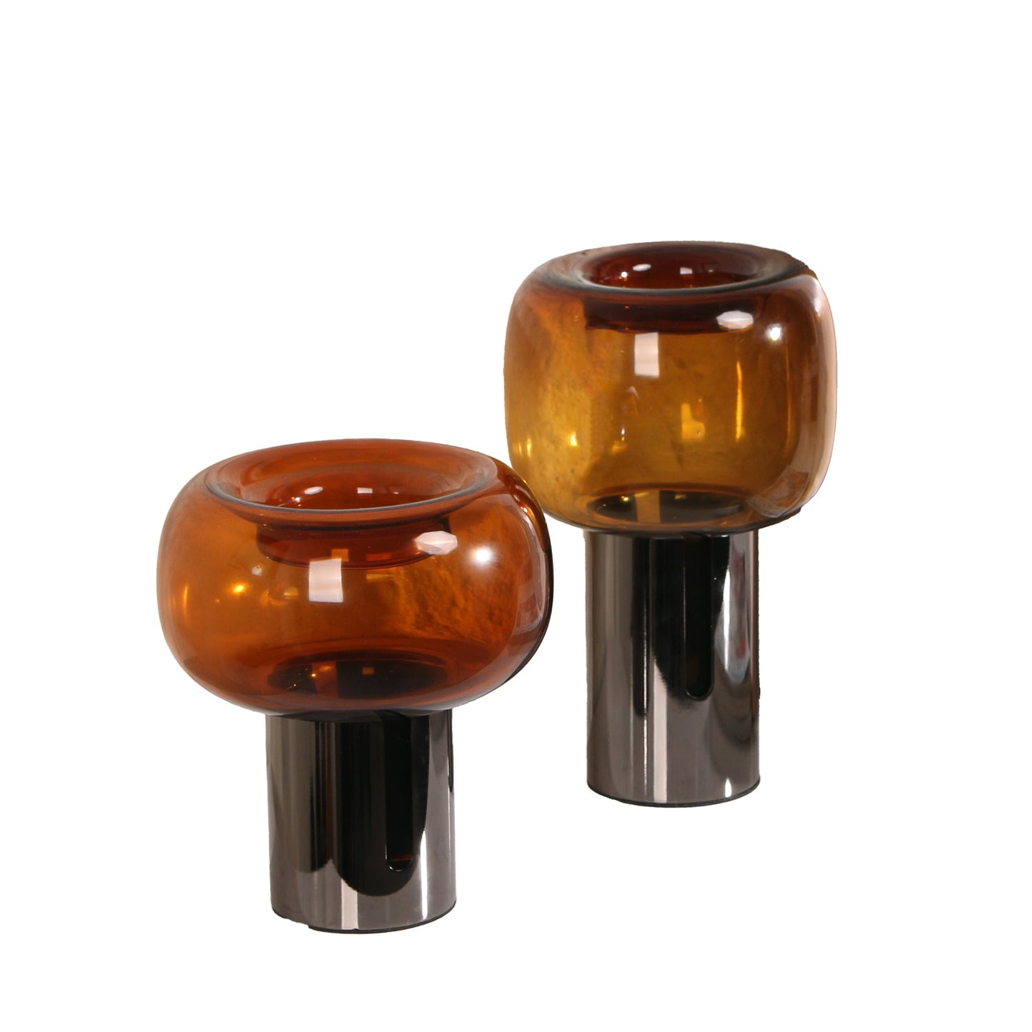 Brunelle Amber Large Glass Vase - Brown