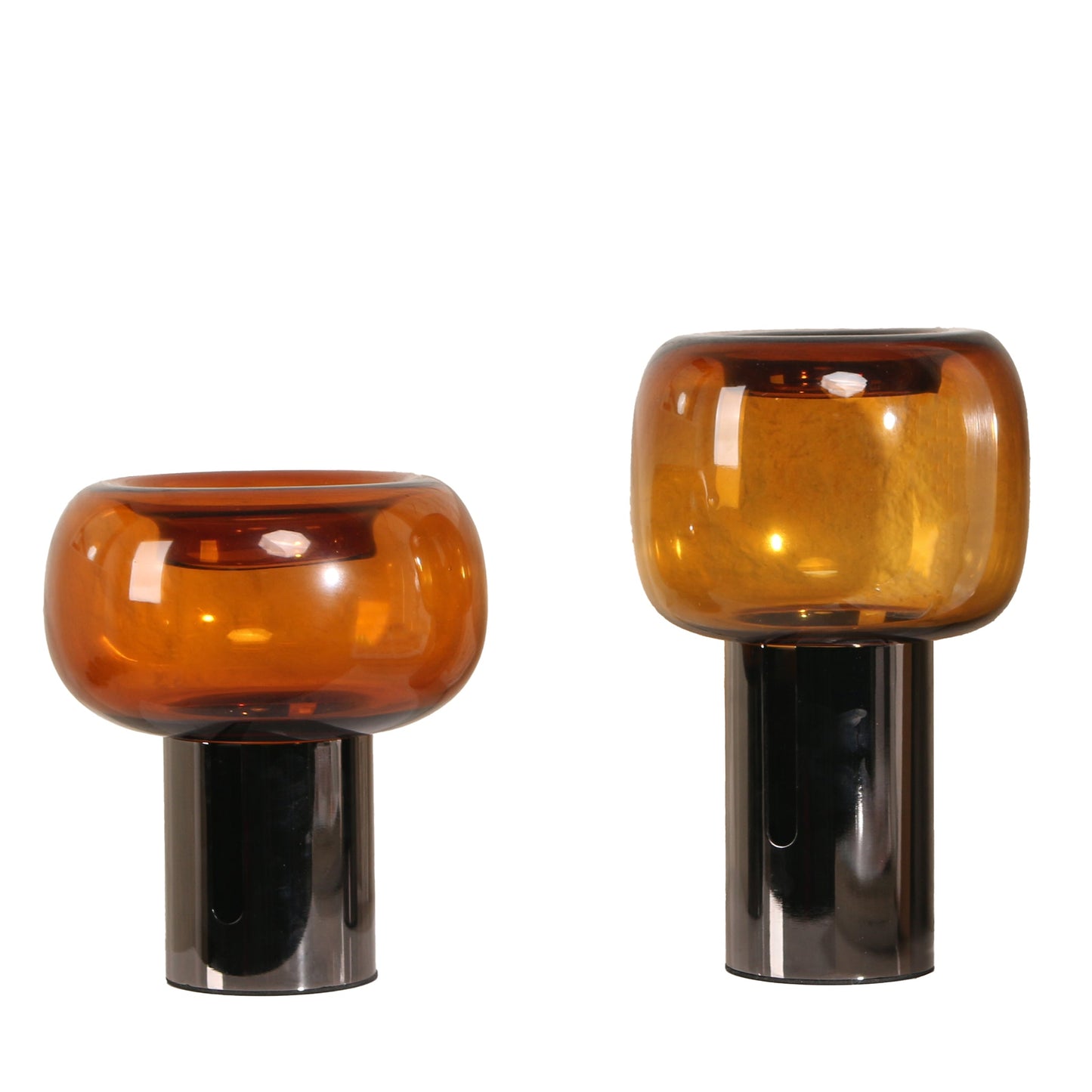 Brunelle Amber Small Glass Vase - Brown