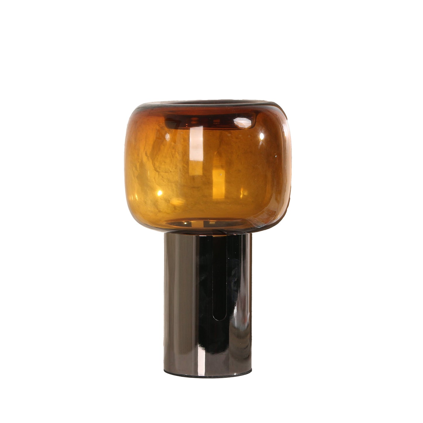 Brunelle Amber Small Glass Vase - Brown