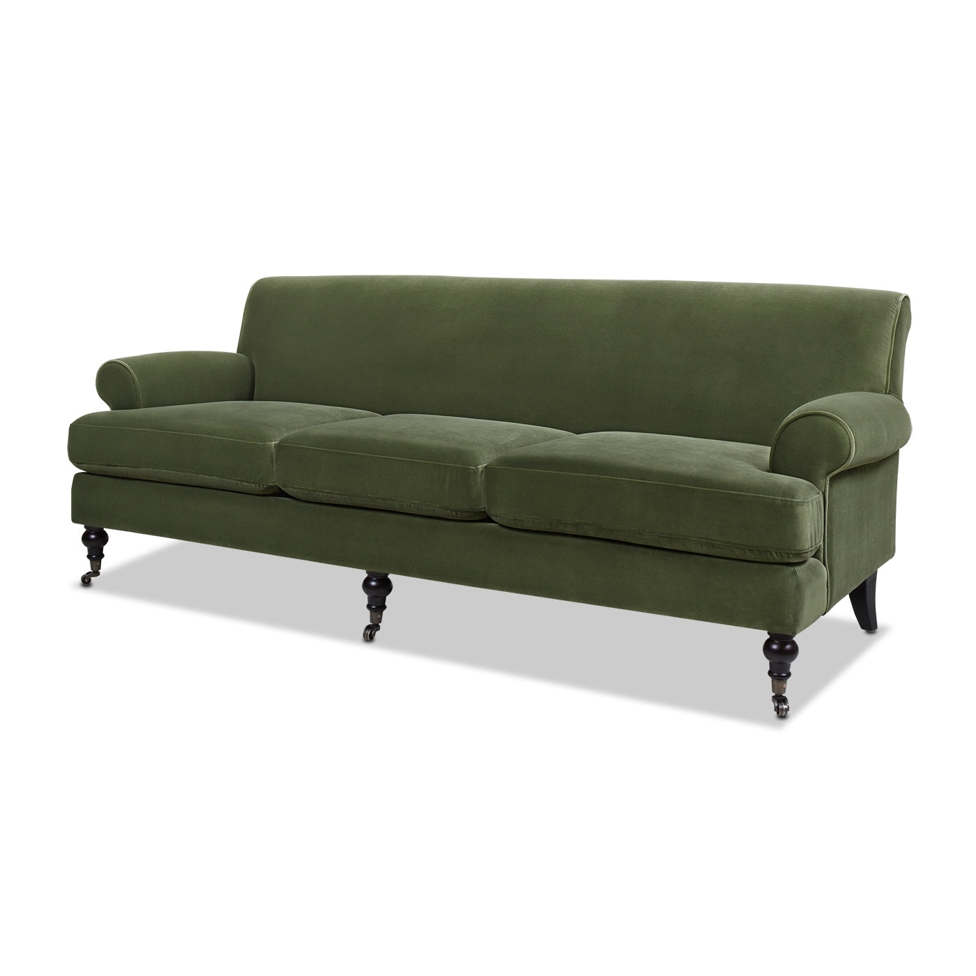 Alana Lawson 88 Inch Living Room Sofa â?Three Cushion Couch with Rolled Arms and Tight Back â?Minimal Assembly Required