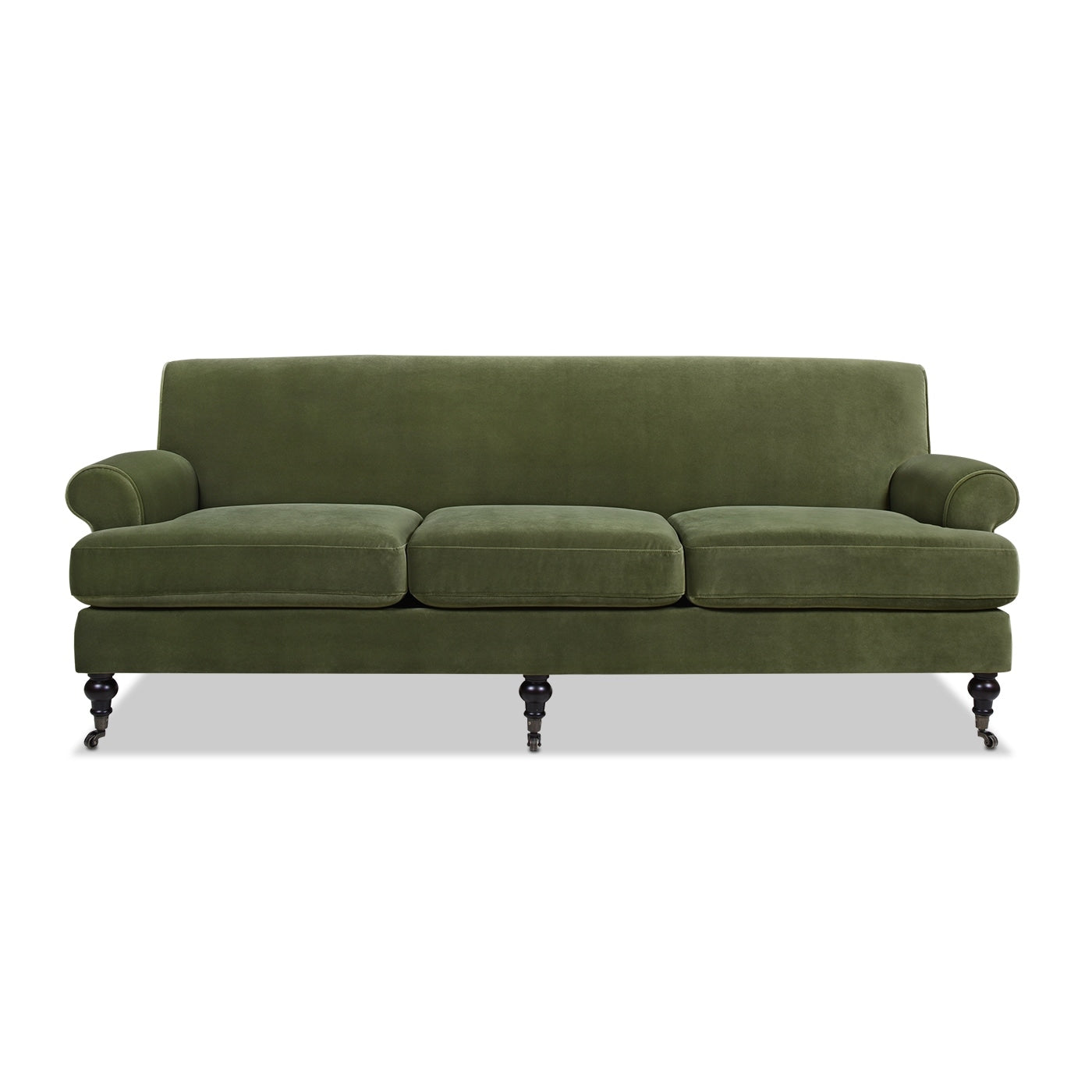 Alana Lawson 88 Inch Living Room Sofa â?Three Cushion Couch with Rolled Arms and Tight Back â?Minimal Assembly Required