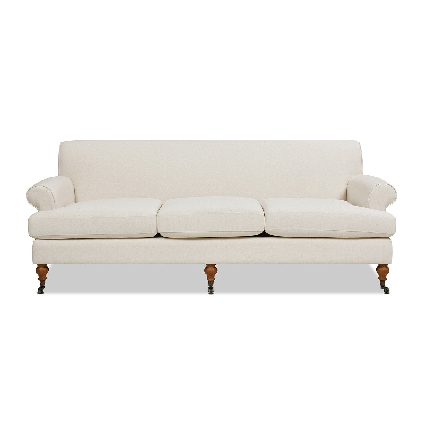 Alana Lawson 88 Inch Living Room Sofa â?Three Cushion Couch with Rolled Arms and Tight Back â?Minimal Assembly Required