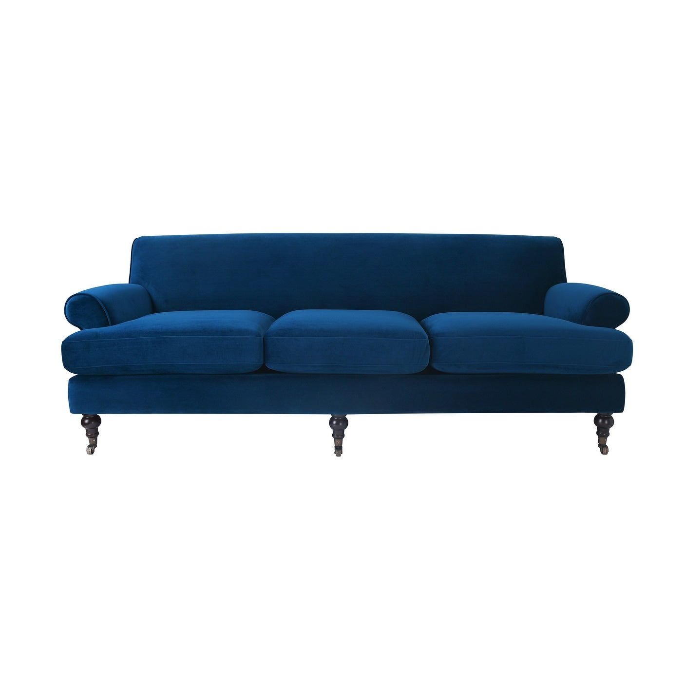 Alana Lawson 88 Inch Living Room Sofa â?Three Cushion Couch with Rolled Arms and Tight Back â?Minimal Assembly Required