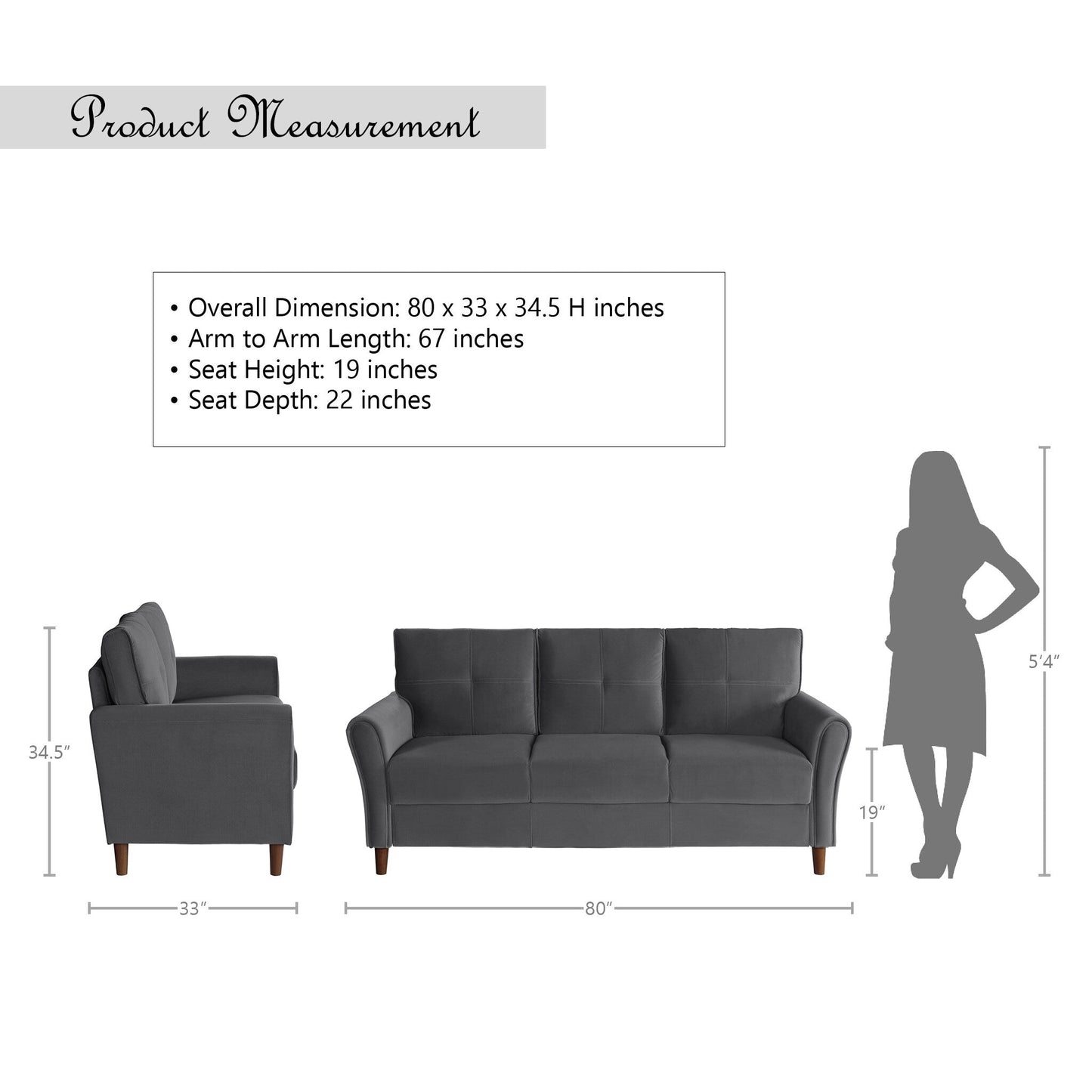 Avlona Tufted Velvet Sofa