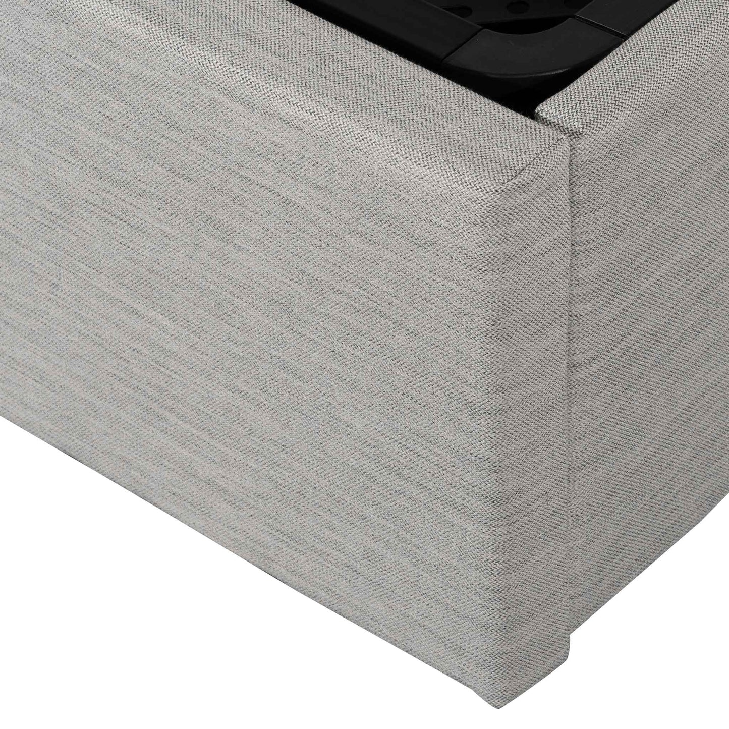 Antonia Fabric Queen Bed - Pearl Grey with Storage