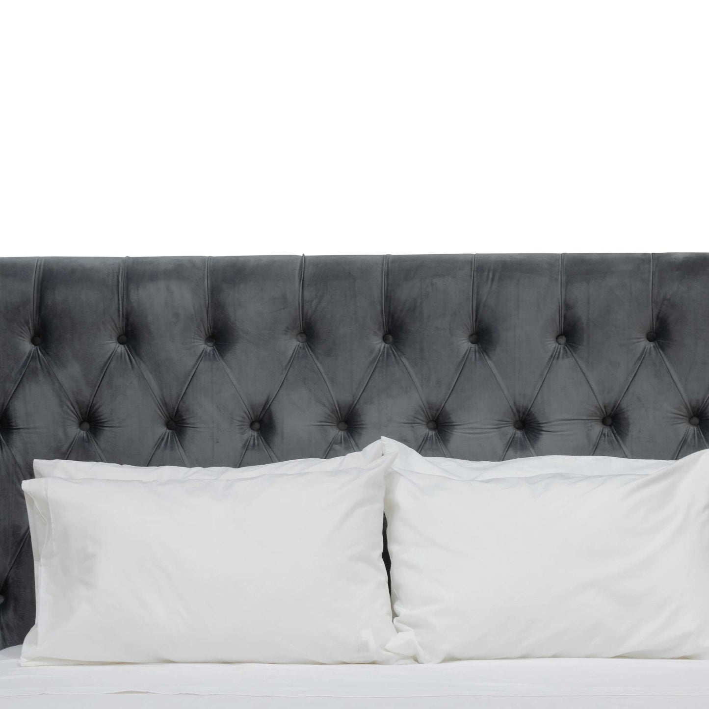 Carolina Queen Bed Frame - Charcoal Velvet - Last One