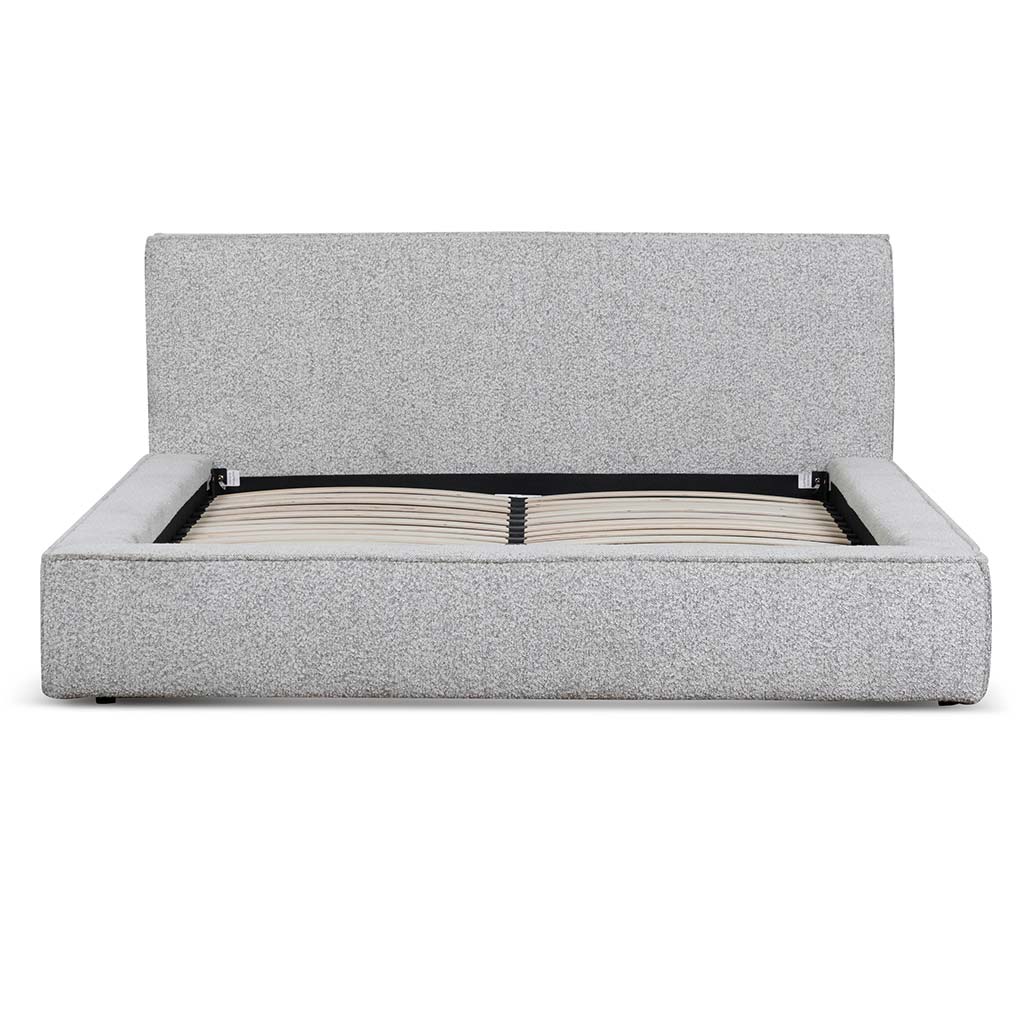 Castillo Queen Bed Frame - Cloudy Pepper Boucle