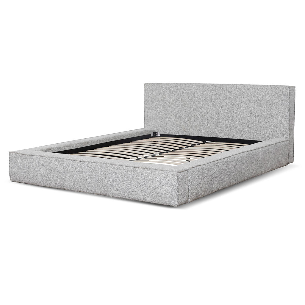Castillo Queen Bed Frame - Cloudy Pepper Boucle