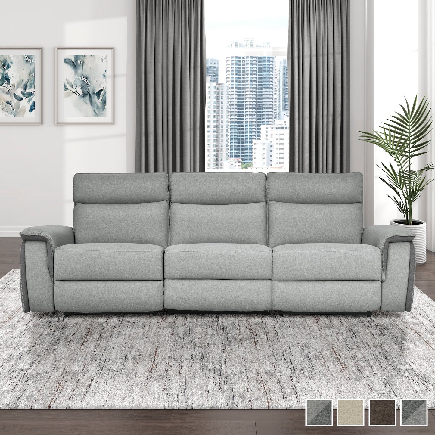 Blythe Power Double Reclining Sofa