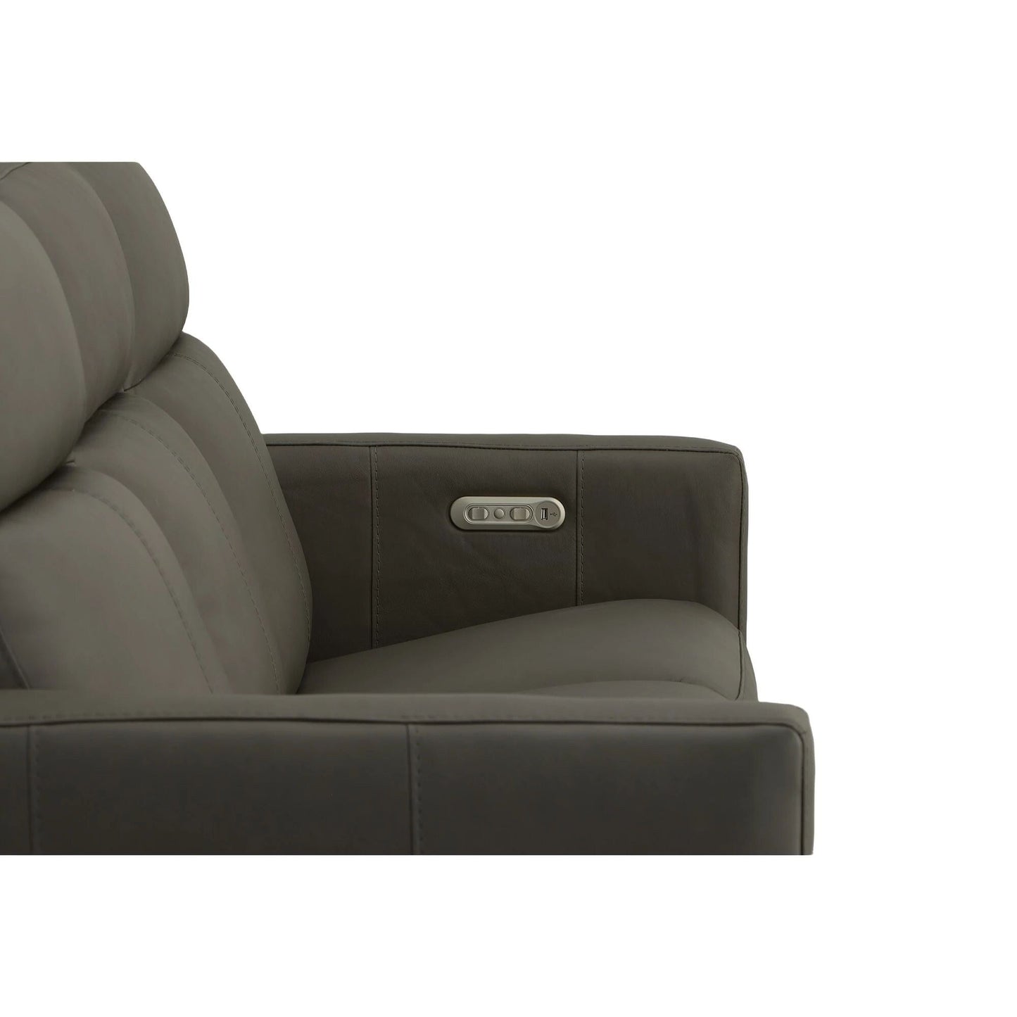 Broadway Leather Power Reclining Sofa with Power Headrests by Flexsteel