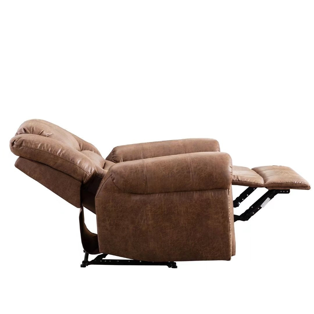 Classic and Traditional Manual Recliner Chair with Comfortable Arms and Back