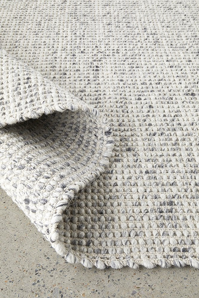 Carlos 320x230cm Felted Wool Rug - Grey