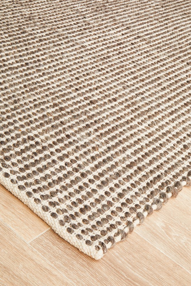 Carlos 400X300cm Felted Wool Rug - Brown