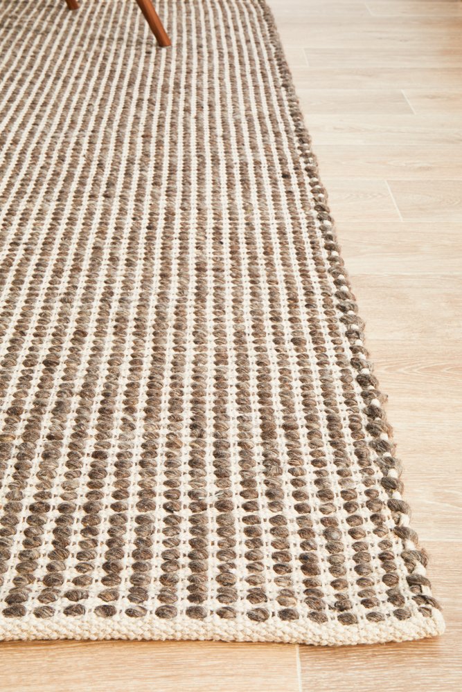Carlos 400X300cm Felted Wool Rug - Brown