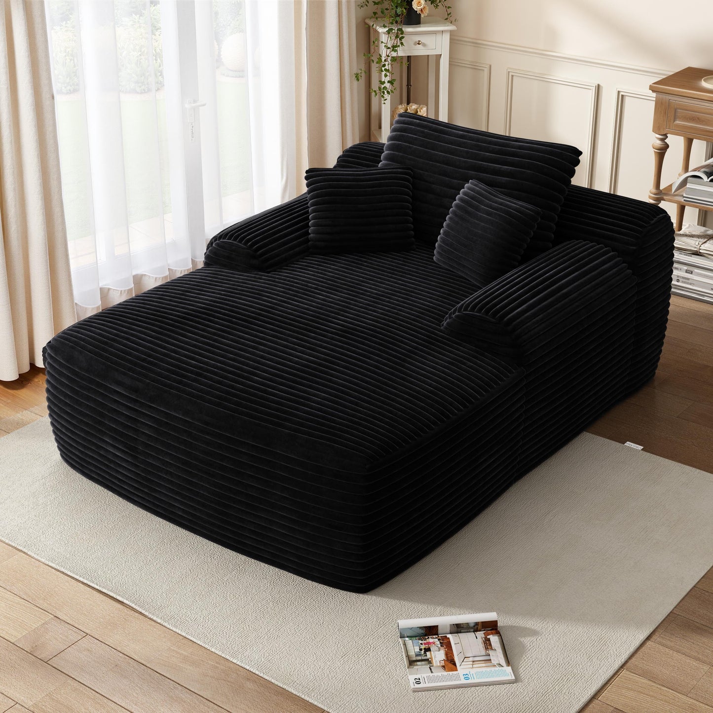 Chaise Lounge Chair, Couches for Living Room, Oversized Upholstered Sleeper Indoor, Cloud Sofa Bed Indoor Deep Seat