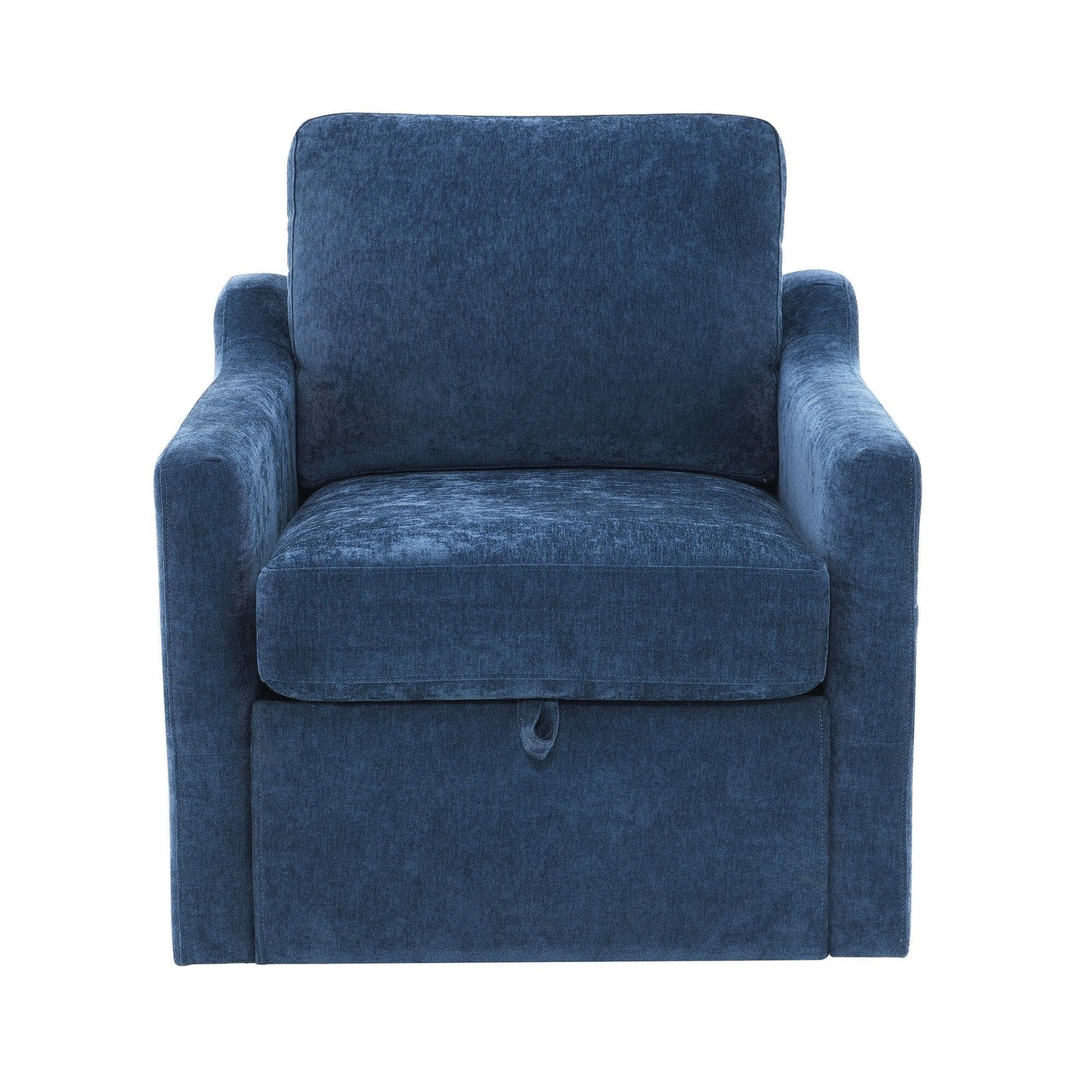 Chenille Swivel Accent Chair - USB/Type-C Charging Armchair with Book Pocket for Living Room & Bedroom