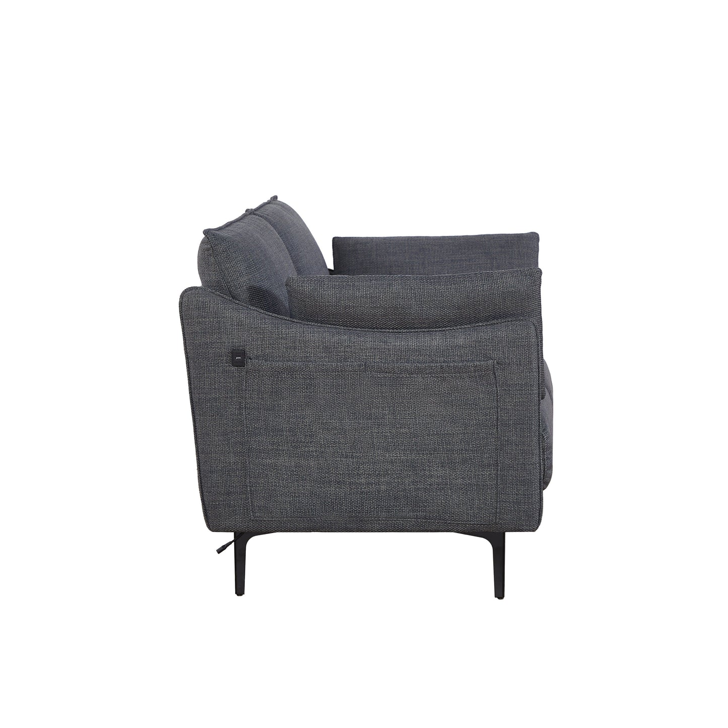 Christopher Knight Home - 2-Seater Sofa with Metal Legs & Pillows