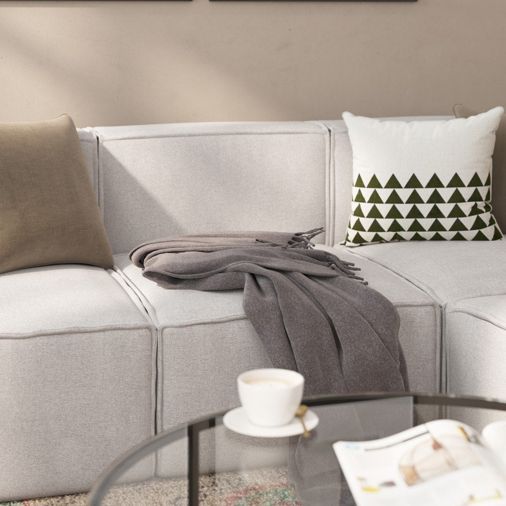 Contemporary Modular Sectional Sofa Armless Middle Chair - 36.75D x 28.25W x 28H