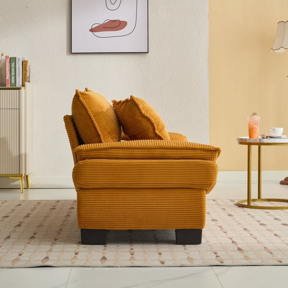 Corduroy Upholstered Deep Seat Sofa