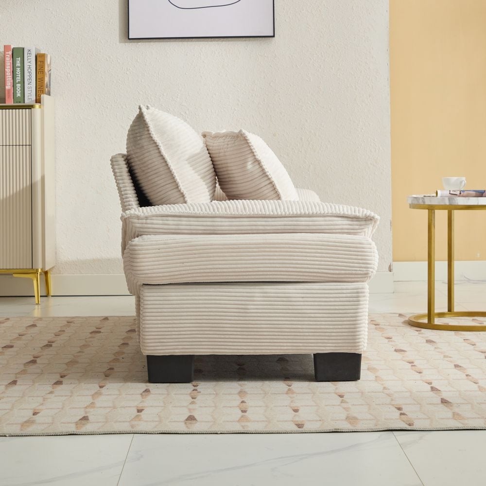 Corduroy Upholstered Deep Seat Sofa