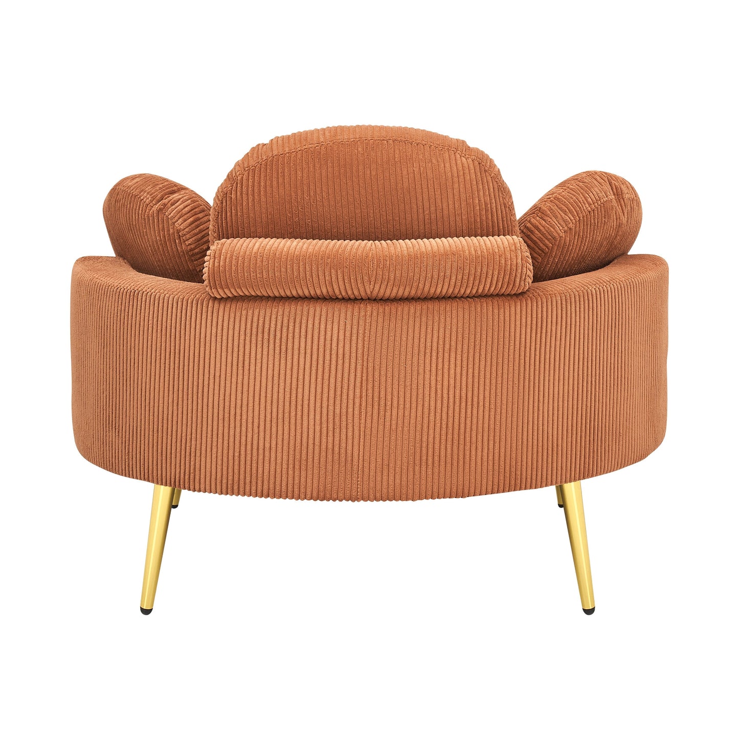 Cozy 43 Single Sofa Chair with 3 Pillows - Comfortable Corduroy Fabric for Meeting Room and Home Use
