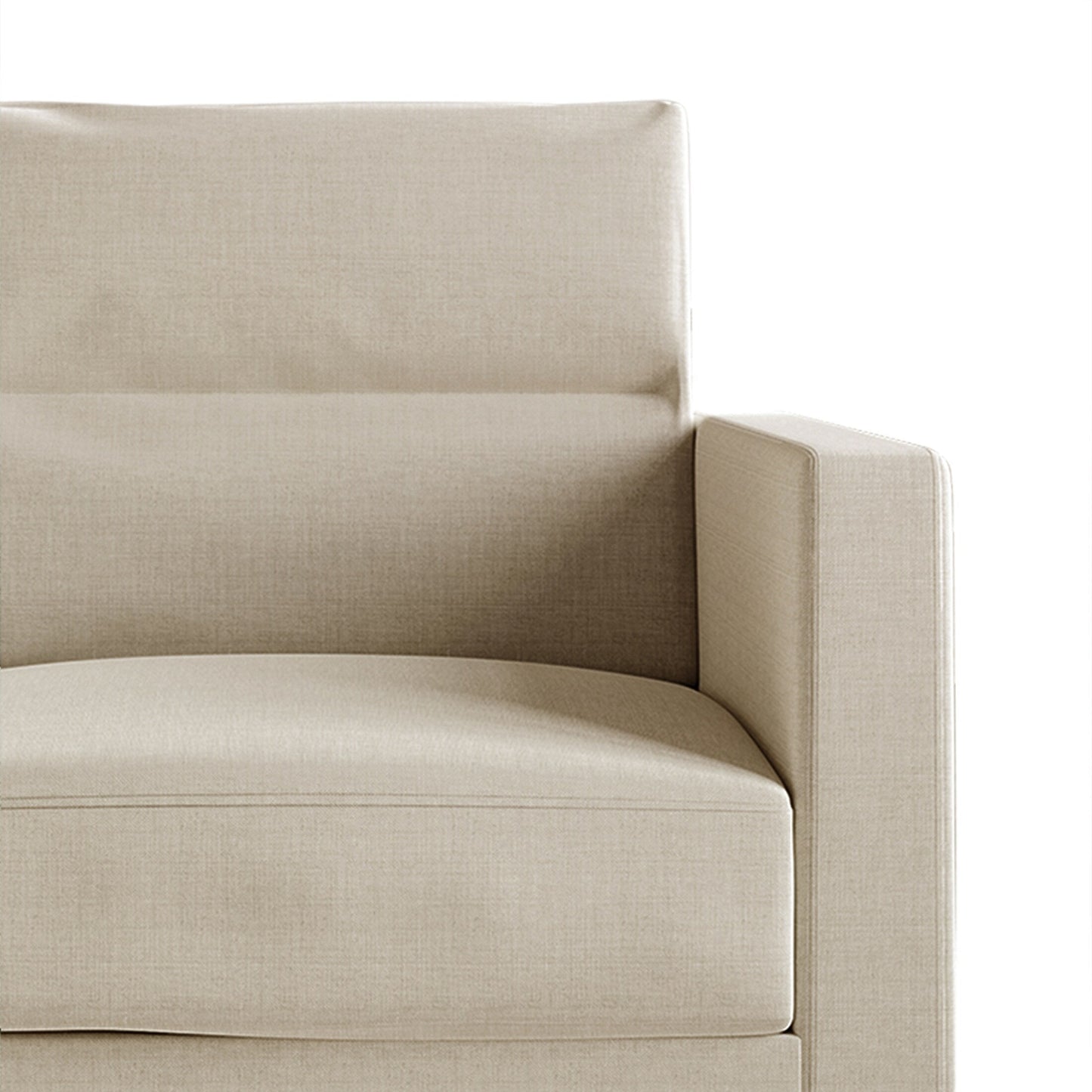 CraftPorch Clean and Minimalist Linen Upholstered Sofa