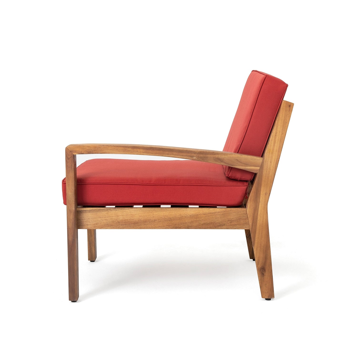 Creta Left and Right Arm Sofa Chair Set, 30 Inch Detachable, Red Brown