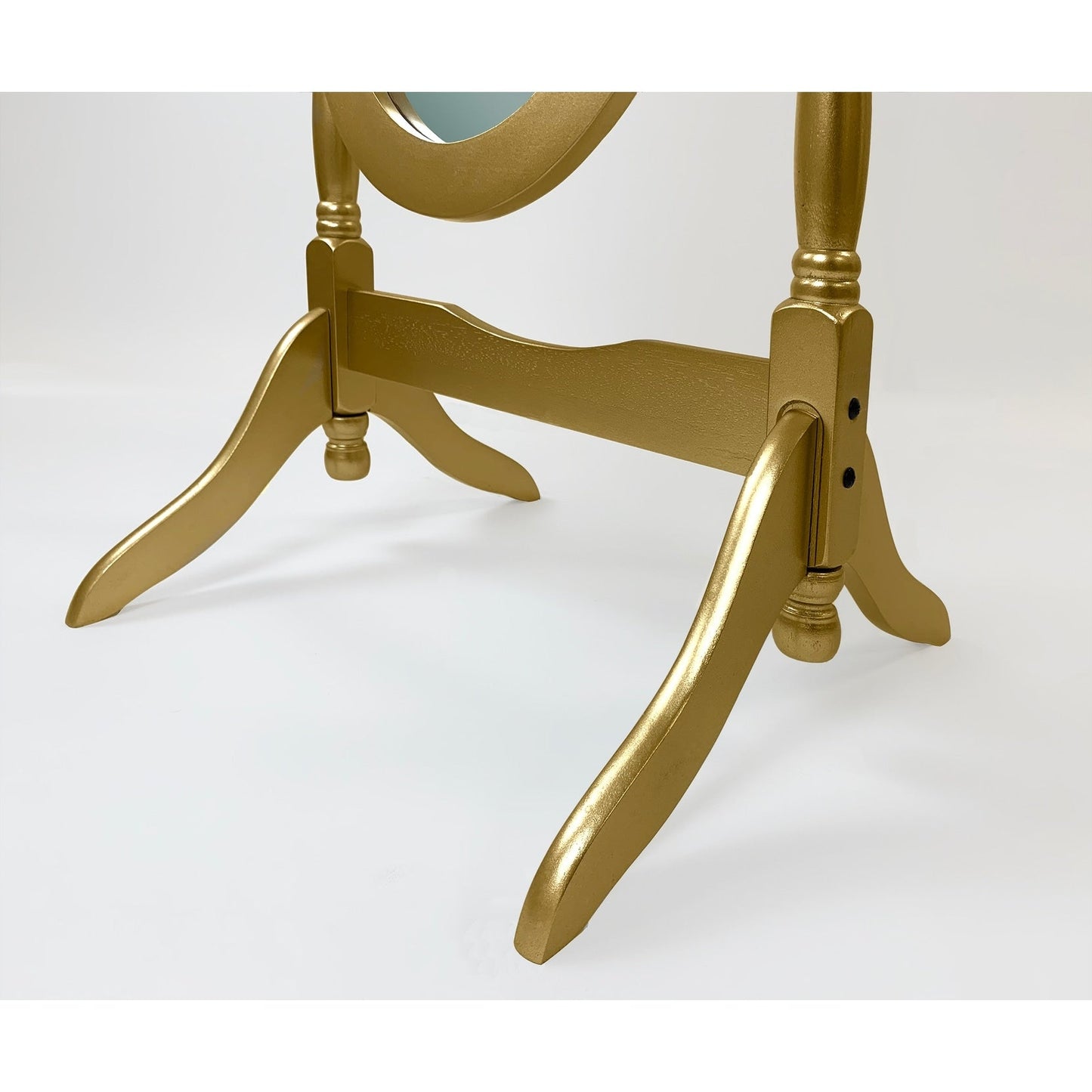 GTU Furniture Swivel Adjustable Full-Length Standing Oval Wood Cheval Floor Mirror
