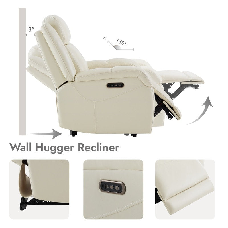 Hadlee Power Recliner Chairs with Power Headrest Charging Ports