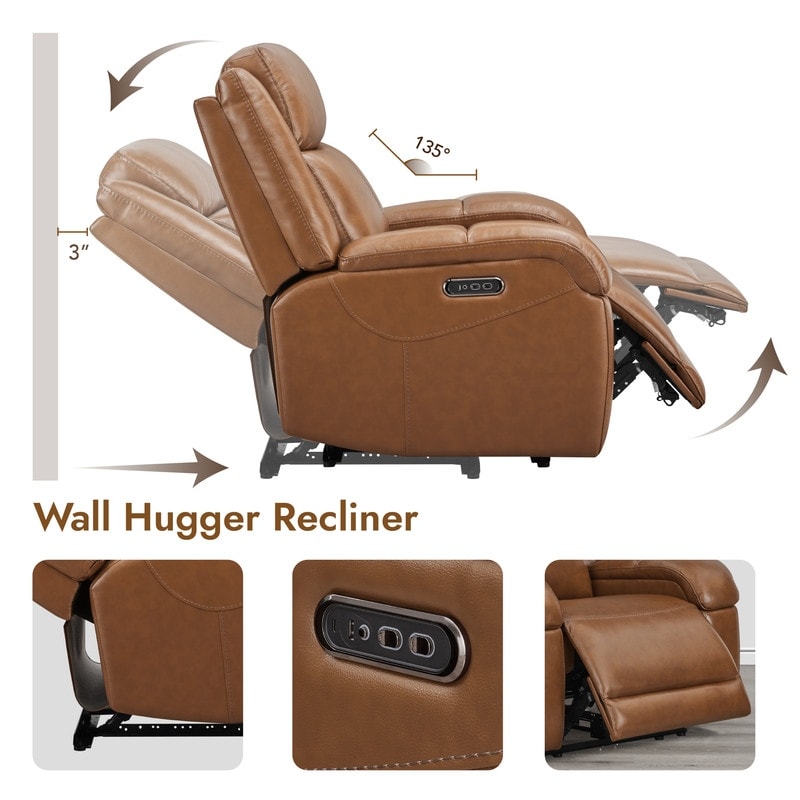 Hadlee Power Recliner Chairs with Power Headrest Charging Ports