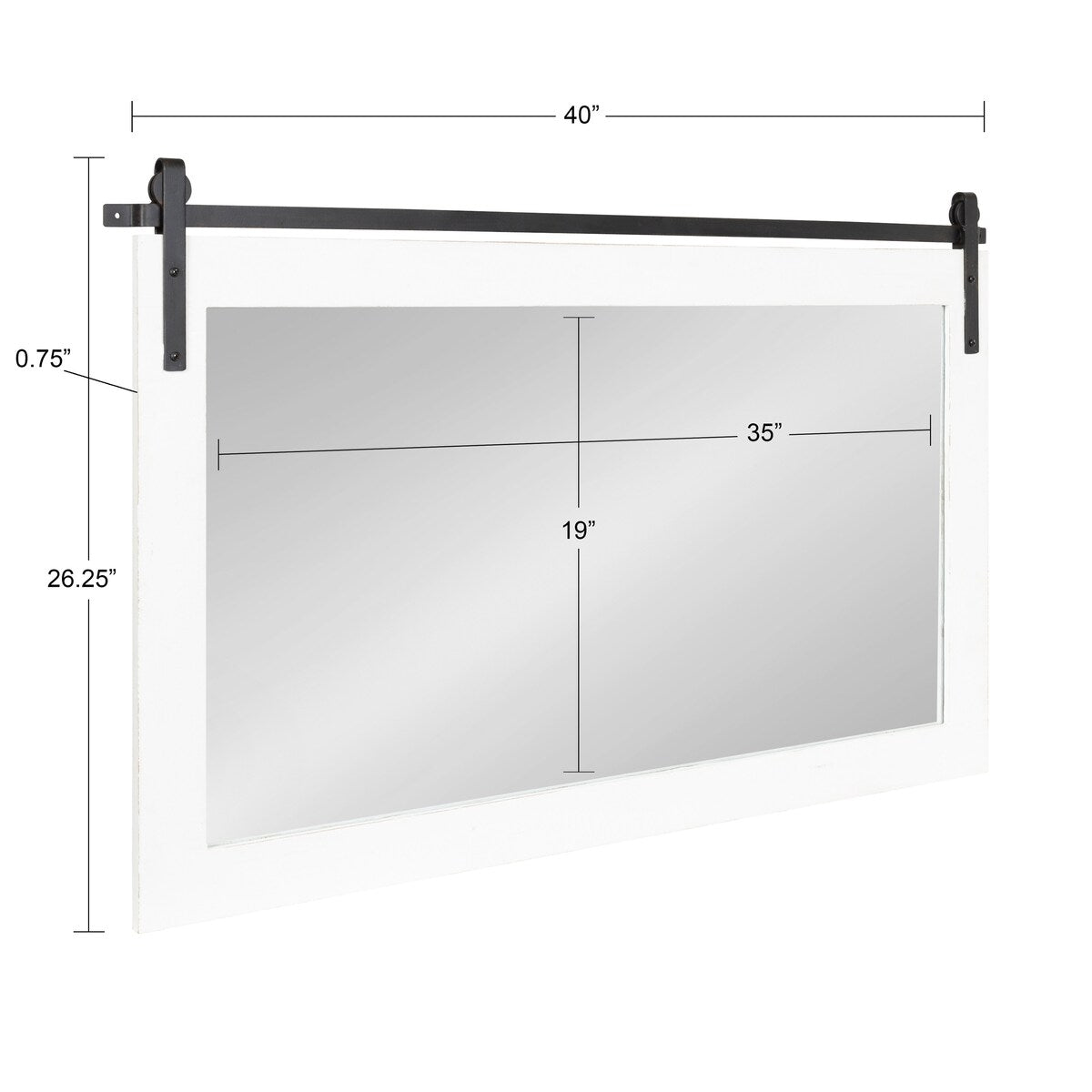 Kate and Laurel Cates Rustic Rectangular Wall Mirror
